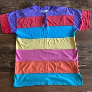 Vintage Nuggets Colorful Striped Tee Women’s XL